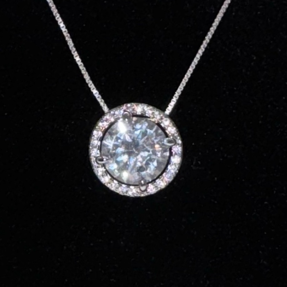 14k 3ct Solitaire Pendant